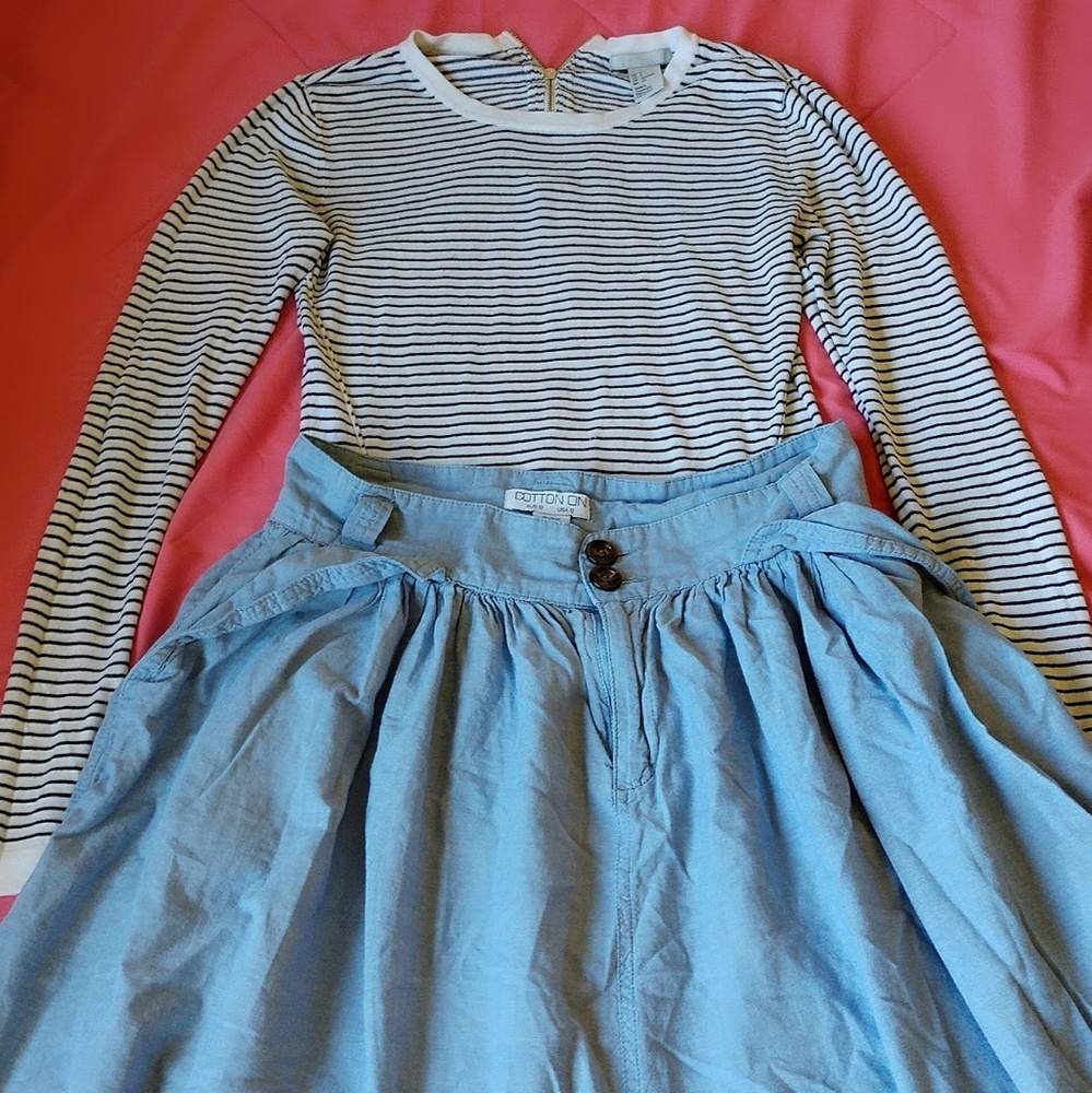Light blue skirt